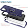 3 in 1 PC + TPU Phone Case with Ring Holder iPhone 11 - Navy Blue