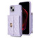 iPhone 14 Plus Horizontal Metal Buckle Wallet Rhombic Leather Phone Case - Purple