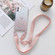 iPhone 11 Gradient Glitter Powder Epoxy TPU Thickened Acrylic Shockproof Case with Wide Neck Lanyard  - Pink