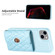 iPhone 14 Plus Horizontal Metal Buckle Wallet Rhombic Leather Phone Case - Blue
