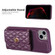iPhone 14 Plus Horizontal Metal Buckle Wallet Rhombic Leather Phone Case - Dark Purple