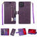 iPhone 11 Multifunctional Zipper Horizontal Flip Leather Case with Holder & Wallet & 9 Card Slots & Lanyard - Purple