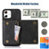 iPhone 11 Three-fold RFID Leather Phone Case with Lanyard - Black