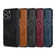 iPhone 11 Crazy Horse Cowhide Leather Magnetic Phone Case  - Black