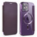 iPhone 11 MagSafe Magnetic RFID Anti-theft Leather Phone Case - Dark Purple