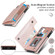 iPhone 11 Cross-body Square Double Buckle Flip Card Bag TPU+PU Case with Card Slots & Wallet & Photo & Strap  - Rose Gold