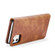 iPhone 11 DG.MING Crazy Horse Texture Flip Detachable Magnetic Leather Case with Holder & Card Slots & Wallet  - Brown