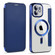 iPhone 11 MagSafe Magnetic RFID Anti-theft Leather Phone Case - Royal Blue