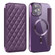 iPhone 11 Shield Magsafe RFID Anti-theft Rhombus Leather Phone Case - Purple