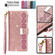 iPhone 11 Multi-card Slots Starry Sky Laser Carving Glitter Zipper Horizontal Flip Leather Case with Holder & Wallet & Lanyard - Rose Gold
