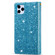 iPhone 11 Multi-card Slots Starry Sky Laser Carving Glitter Zipper Horizontal Flip Leather Case with Holder & Wallet & Lanyard - Sky Blue