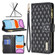 iPhone 11 Diamond Lattice Zipper Wallet Leather Flip Phone Case  - Black