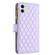 iPhone 11 Diamond Lattice Zipper Wallet Leather Flip Phone Case  - Purple
