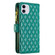 iPhone 11 Diamond Lattice Zipper Wallet Leather Flip Phone Case  - Green