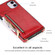 iPhone 11 Square Zipper Wallet Bag TPU+PU Back Cover Case with Holder & Card Slots & Wallet & Cross-body Strap  - Red