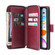 iPhone 11 Zipper Wallet Bag Horizontal Flip PU Leather Case with Holder & 9 Card Slots & Wallet & Lanyard & Photo Frame - Wine Red