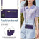 iPhone 11 Cross-body Zipper Square TPU+PU Back Cover Case with Holder & Card Slots & Wallet & Strap  - Purple