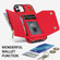 iPhone 11 Zipper Card Bag Phone Case with Dual Lanyard - Red