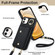 iPhone 11 Zipper Card Bag Phone Case with Dual Lanyard - Black
