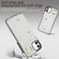 iPhone 11 Zipper Card Bag Phone Case with Dual Lanyard - White
