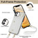 iPhone 11 Zipper Card Bag Phone Case with Dual Lanyard - White