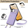 iPhone 11 Zipper Card Bag Phone Case with Dual Lanyard - Purple