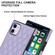 iPhone 11 Elegant Rhombic Pattern Microfiber Leather +TPU Shockproof Case with Crossbody Strap Chain  - Purple