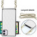 iPhone 11 Elegant Rhombic Pattern Microfiber Leather +TPU Shockproof Case with Crossbody Strap Chain  - White