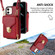 iPhone 11 Zipper Hardware Card Wallet Phone Case - Red