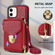 iPhone 11 Zipper Hardware Card Wallet Phone Case - Red