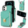 iPhone 11 Zipper Hardware Card Wallet Phone Case - Mint Green