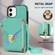 iPhone 11 Zipper Hardware Card Wallet Phone Case - Mint Green