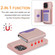 iPhone 11 RFID Anti-theft Detachable Card Bag Leather Phone Case - Pink