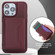 iPhone 11 RFID Anti-theft Detachable Card Bag Leather Phone Case - Wine Red
