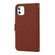 iPhone 11 Cross Texture Lanyard Leather Phone Case - Brown