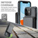 iPhone 11 JEEHOOD C22 Series Zipper Wallet Leather Phone Case with Dual Lanyard - Black