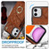 iPhone 11 Rhombic Texture Card Bag Phone Case with Long Lanyard - Brown