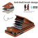 iPhone 11 Rhombic Texture Card Bag Phone Case with Long Lanyard - Brown
