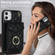 iPhone 11 Rhombic Texture Card Bag Phone Case with Long Lanyard - Black