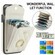 iPhone 11 Rhombic Texture Card Bag Phone Case with Long Lanyard - White