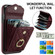 iPhone 11 Rhombic Texture Card Bag Phone Case with Long Lanyard - Wine Red