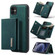 DG.MING M1 Series 3-Fold Multi Card Wallet  Back Cover Shockproof Case with Holder Function iPhone 11 - Green