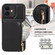 iPhone 11 Crossbody Lanyard Zipper Wallet Leather Phone Case - Black