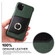 iPhone 11 Fierre Shann Oil Wax Texture Genuine Leather Back Cover Case with 360 Degree Rotation Holder & Card Slot  - Green