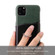 iPhone 11 Fierre Shann Oil Wax Texture Genuine Leather Back Cover Case with 360 Degree Rotation Holder & Card Slot  - Green