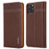 iPhone 11 GEBEI Top-grain Leather Horizontal Flip Protective Case with Holder & Card Slots - Brown