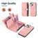 iPhone 13 Zipper Wallet Detachable MagSafe Leather Phone Case - Pink