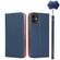 iPhone 11 Litchi Genuine Leather Phone Case  - Dark Blue