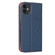 iPhone 11 Litchi Genuine Leather Phone Case  - Dark Blue