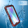 iPhone 11 Shockproof Waterproof Dust-proof Metal + Silicone Protective Case with Holder - Red